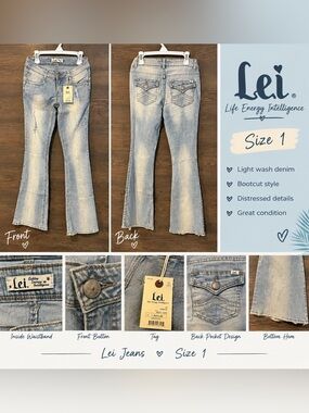 NWT LEI low rise flare jeans